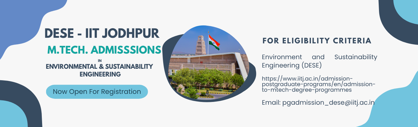 M.Tech. Admission in DESE department 2026