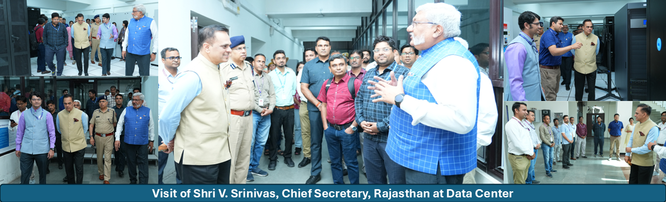 Visit of Shri V. Srinivas, Chief Secretary, Rajasthan at Data Center