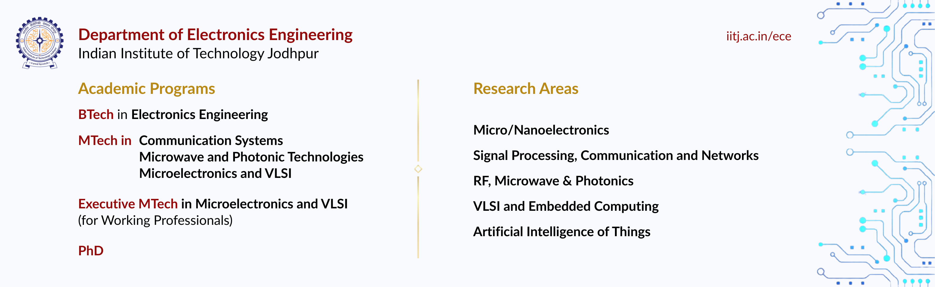 ECE Academic Programs and research Areas
