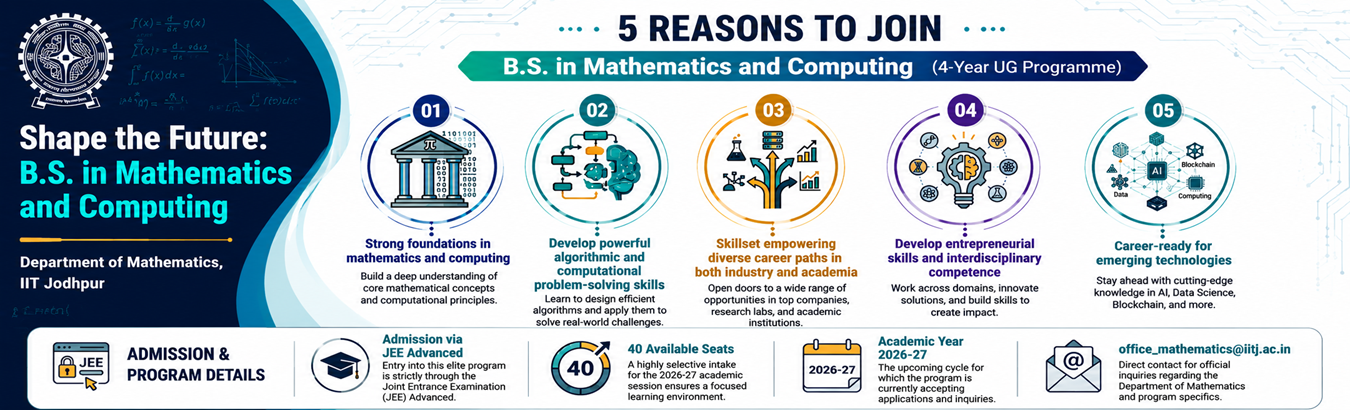Reason to Join : BS in Mathematics and Computing 
