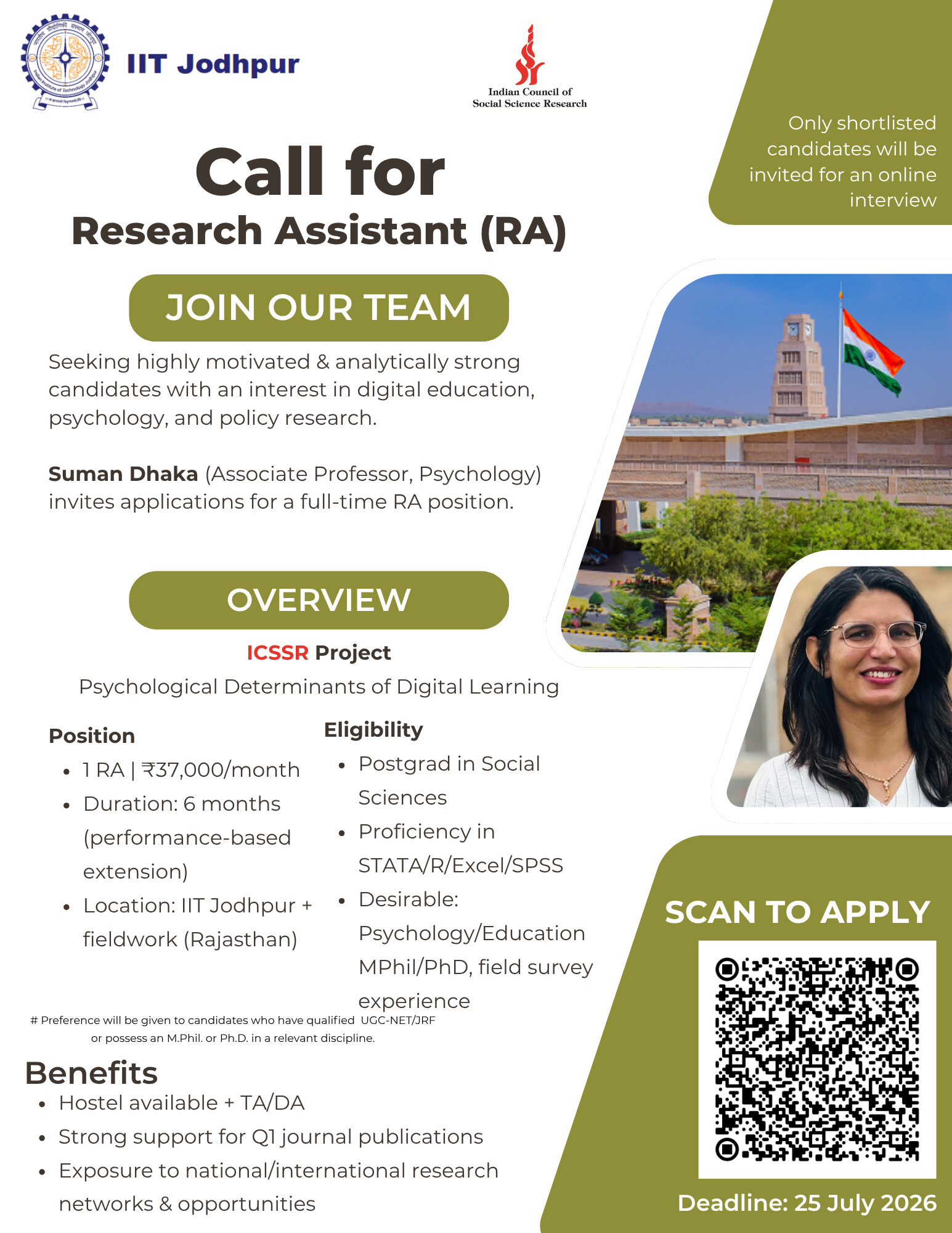 Call For Research Assistant
