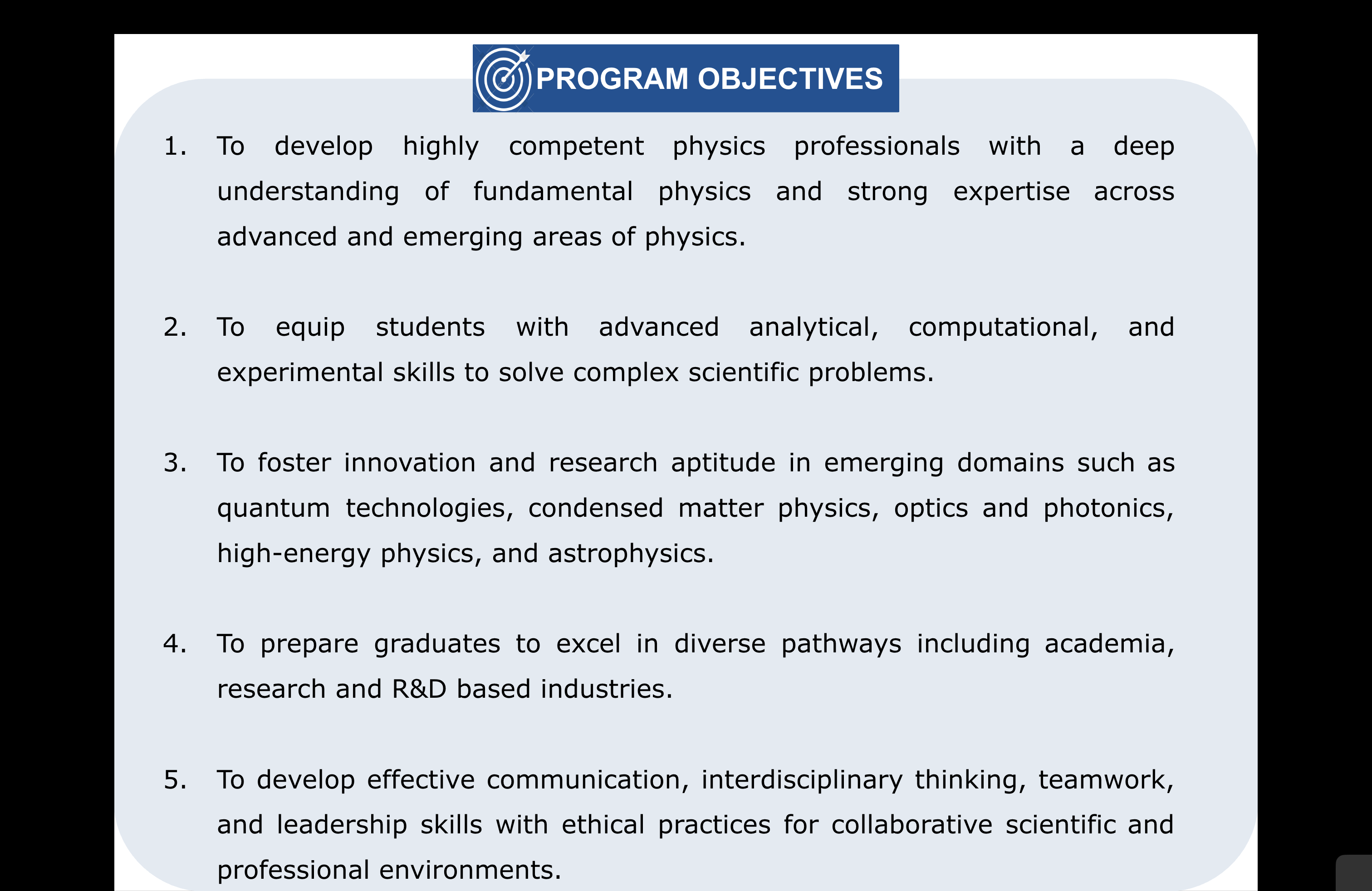 msc-physics-program-objective