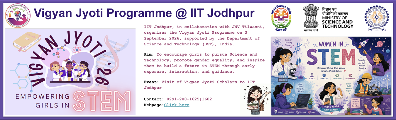 IIT Jodhpur is organizing the Vigyan Jyoti Programme on 3 September 2026